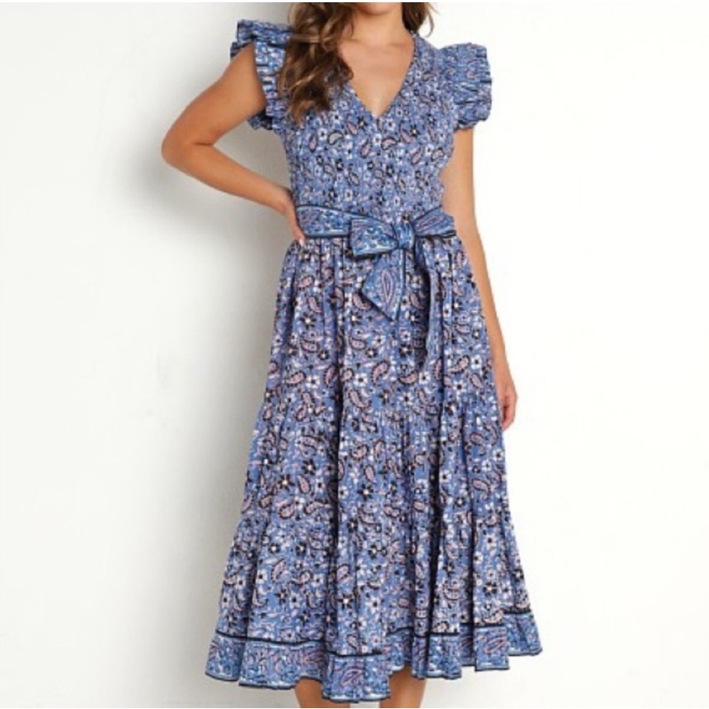 Cleobella Elegant Blue Paisley Dress
